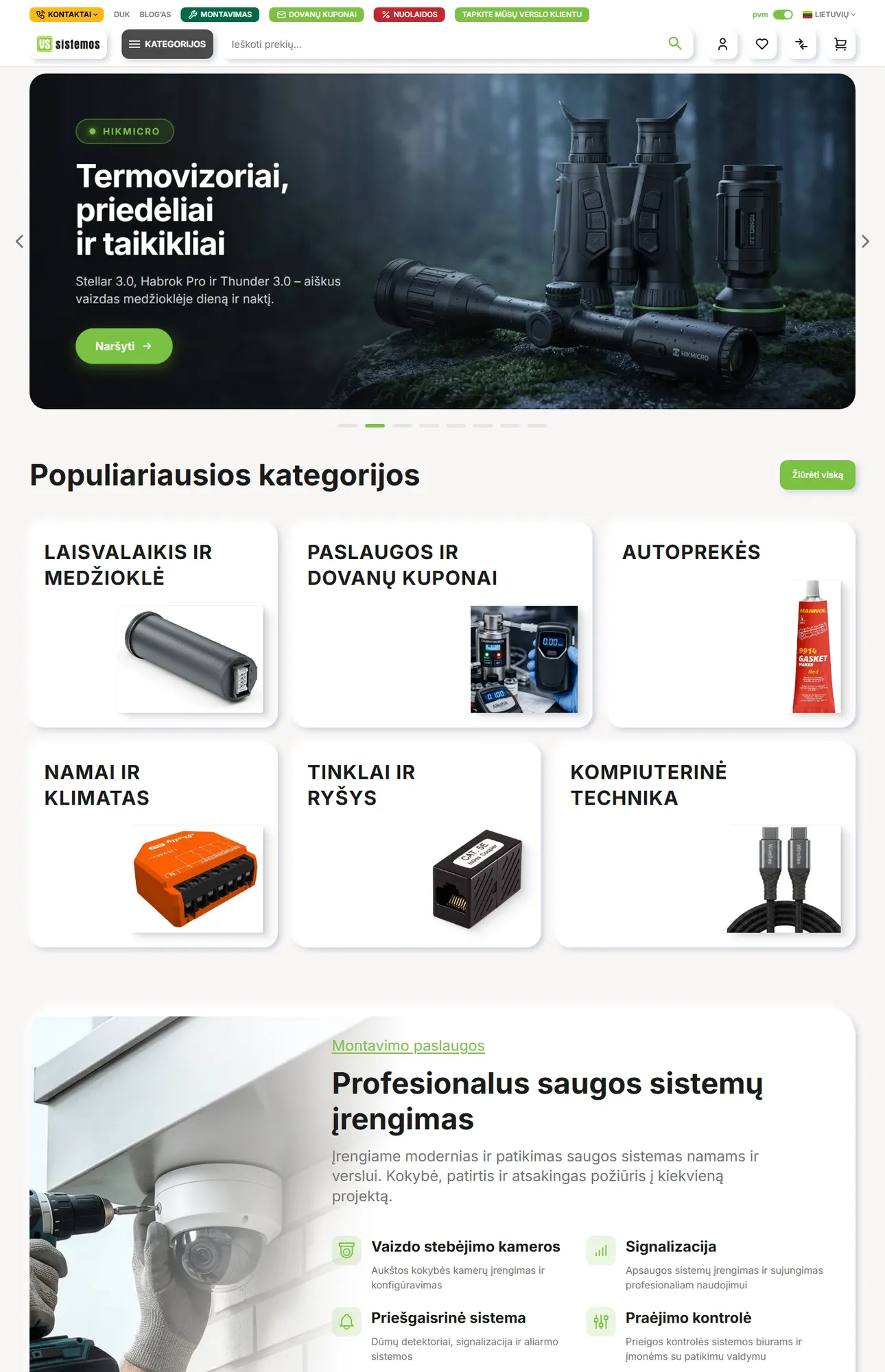 Elektronikos mažmenininkas – Apsaugos sistemų ir elektronikos parduotuvė