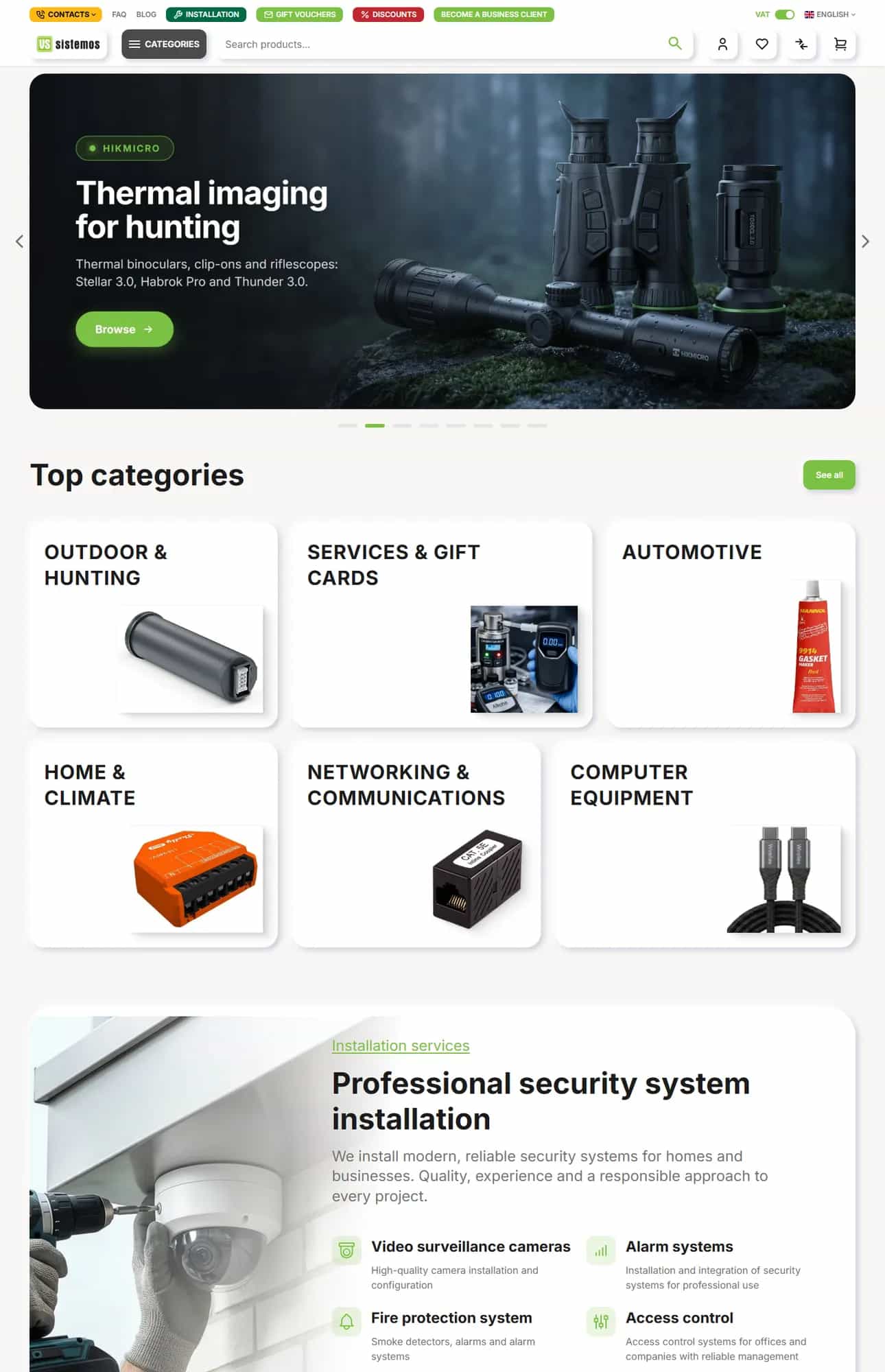 Electronics Retailer – Security & Electronics Store