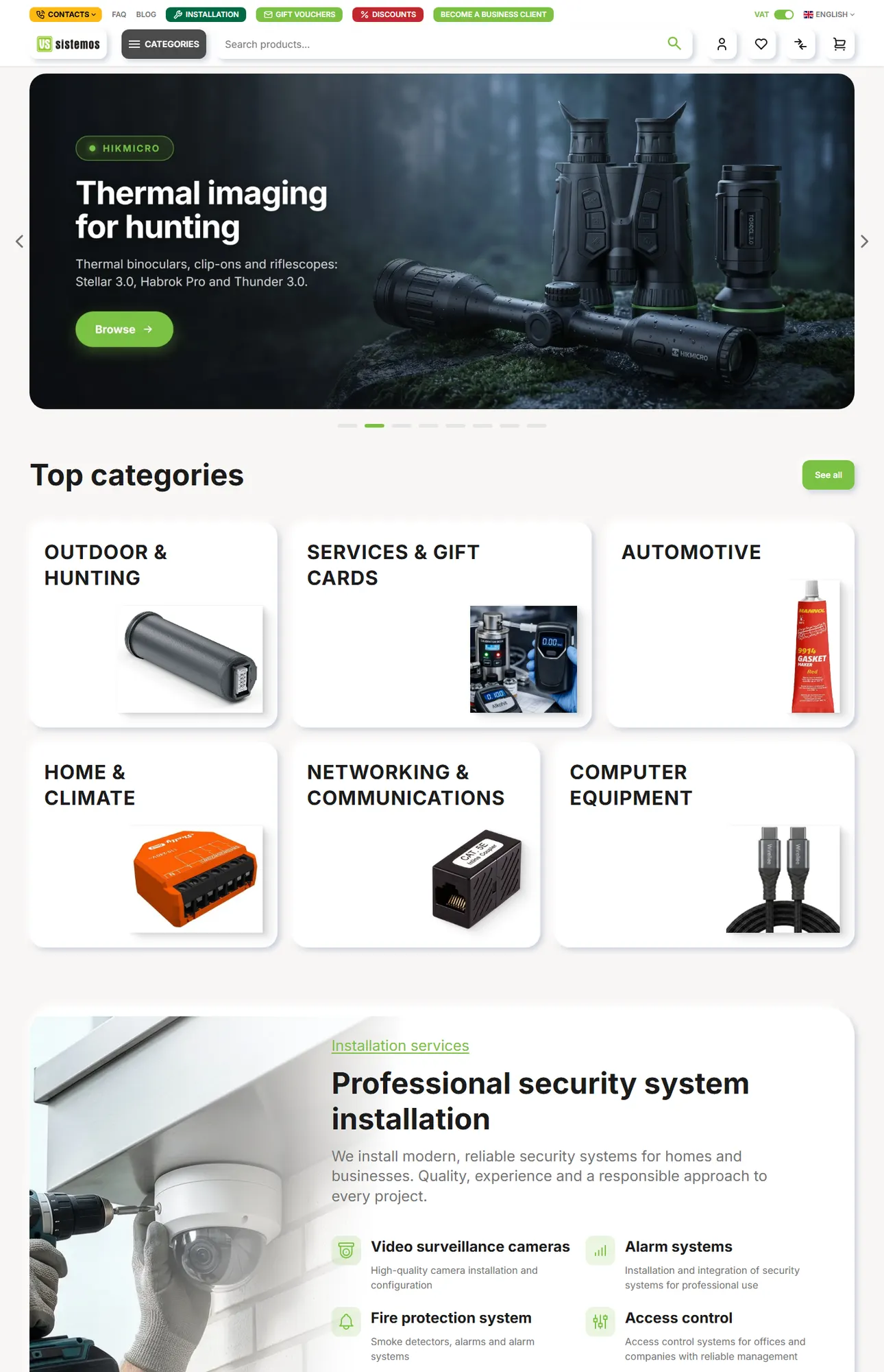 Electronics Retailer – Security & Electronics Store