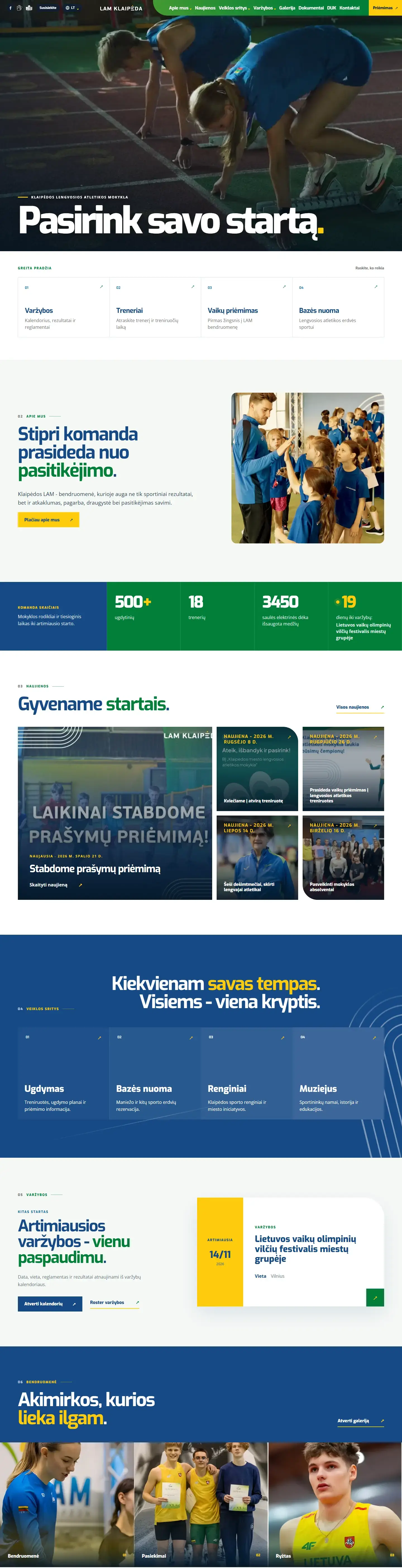 Klaipėdos LAM – pagrindinis puslapis