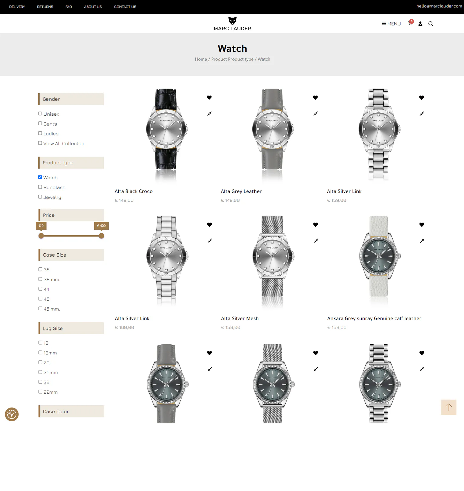 Marc Lauder – shop page